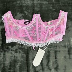 For Love & Lemons Sweet Cherries Corset